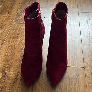 Michael Kors Deep Red Ankle Boots